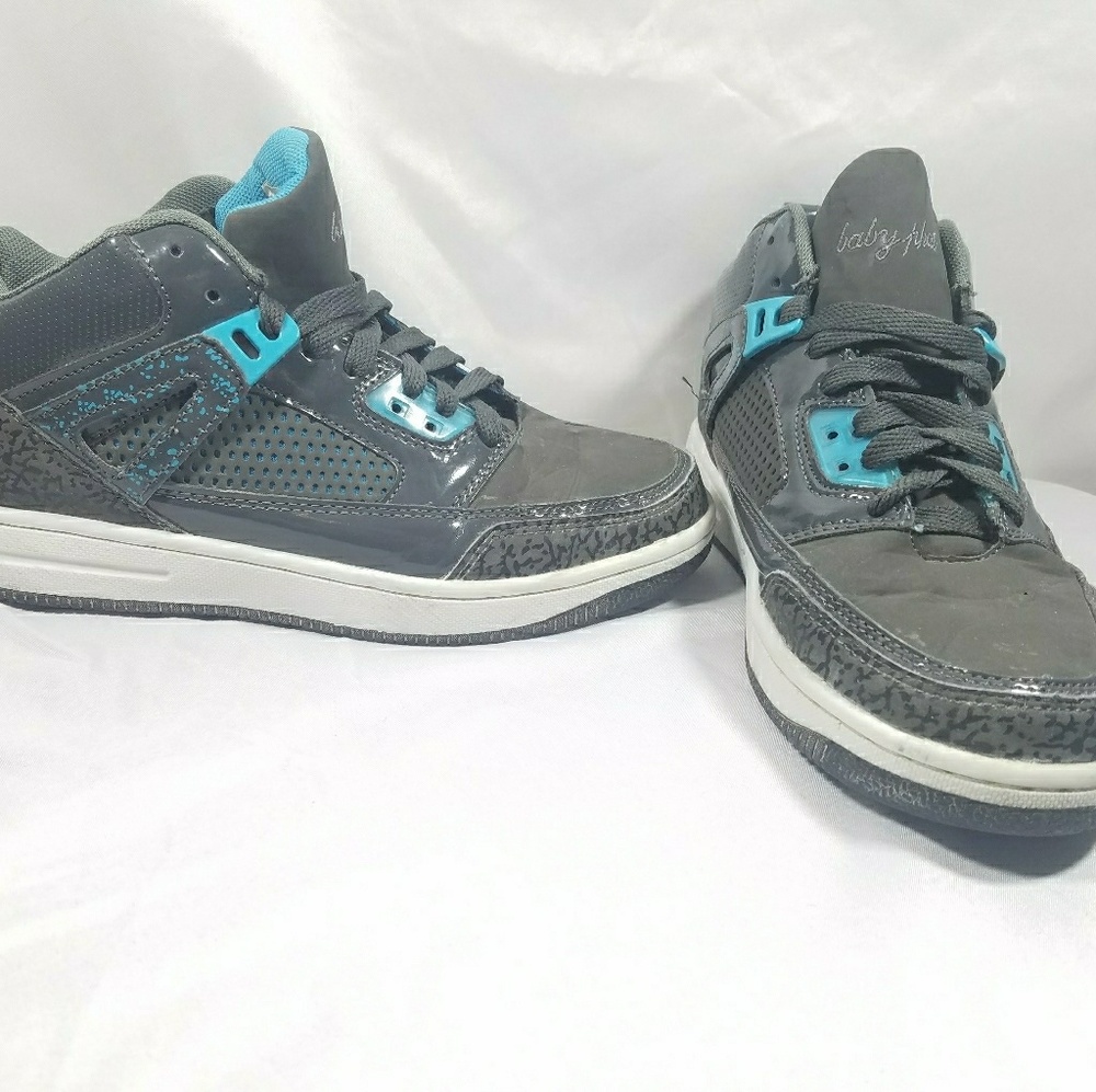 Baby Phat Womens 6.5 Grey and Blue Sneakers